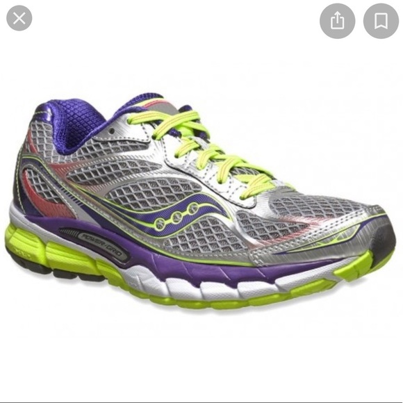 Saucony | Ride 7 Sneaker Size 7 Wide Purple Yellow - Picture 1 of 8